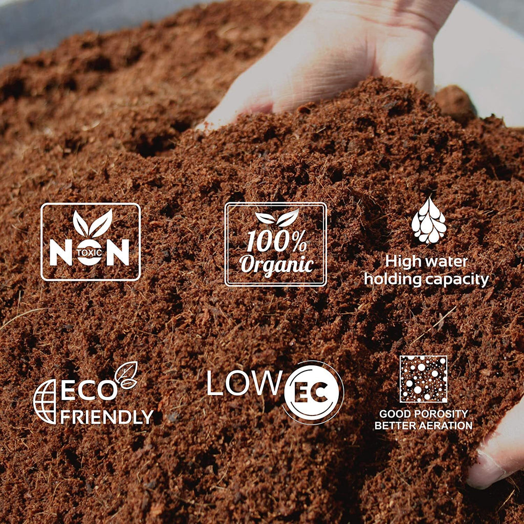 Organic Coco Coir Bricks Lot 1-16 Coconut Fiber Growing Medium Potting Soil Pets