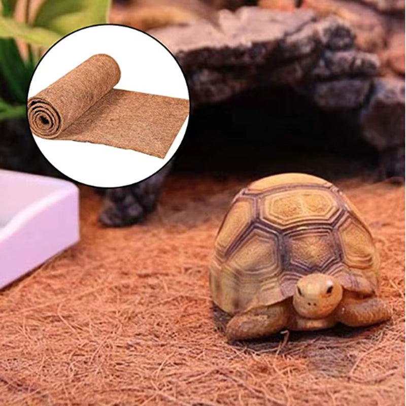 Natural Coconut Coir Reptile Carpet Mat - Eco-Friendly Bedding & Insulation for Reptiles, Flowerpots, and Baskets