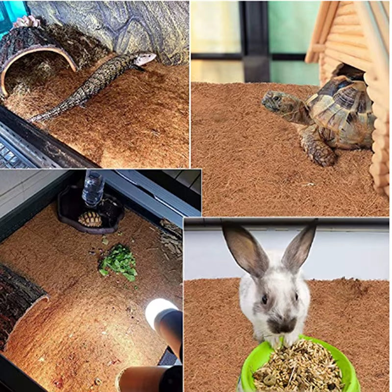 Natural Coconut Coir Reptile Carpet Mat - Eco-Friendly Bedding & Insulation for Reptiles, Flowerpots, and Baskets