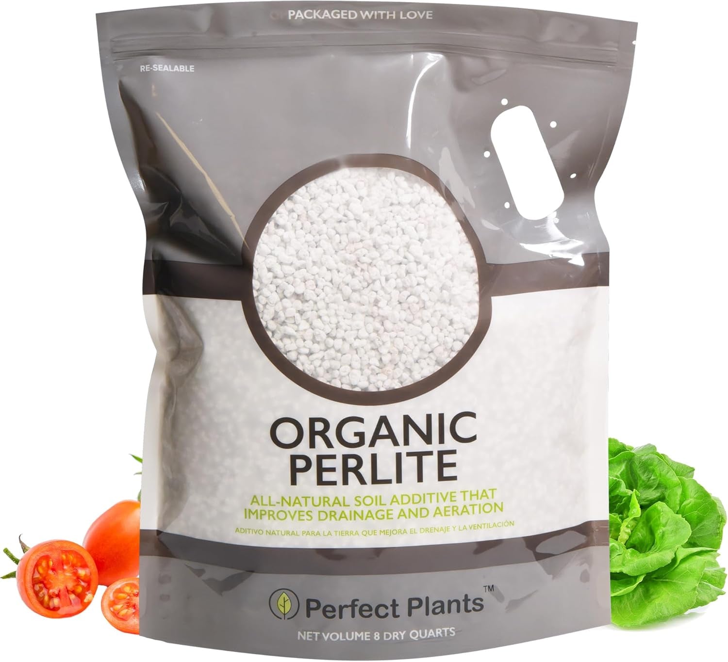 Enhance Your Plants' Growth with Organic Perlite by  - 8Qts for Optimal Drainage in Indoor & Outdoor Containers!