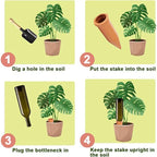 2 Packs, Plant Self-Watering Stakes, Terracotta Automatic Plant Waterer Devices Auto-Water Irrigation System for Indoor/Outdoor